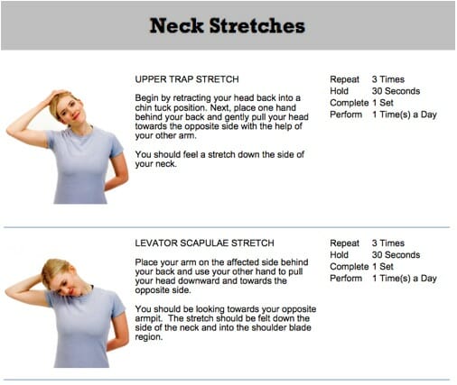 oakville chiropractor neck stretching