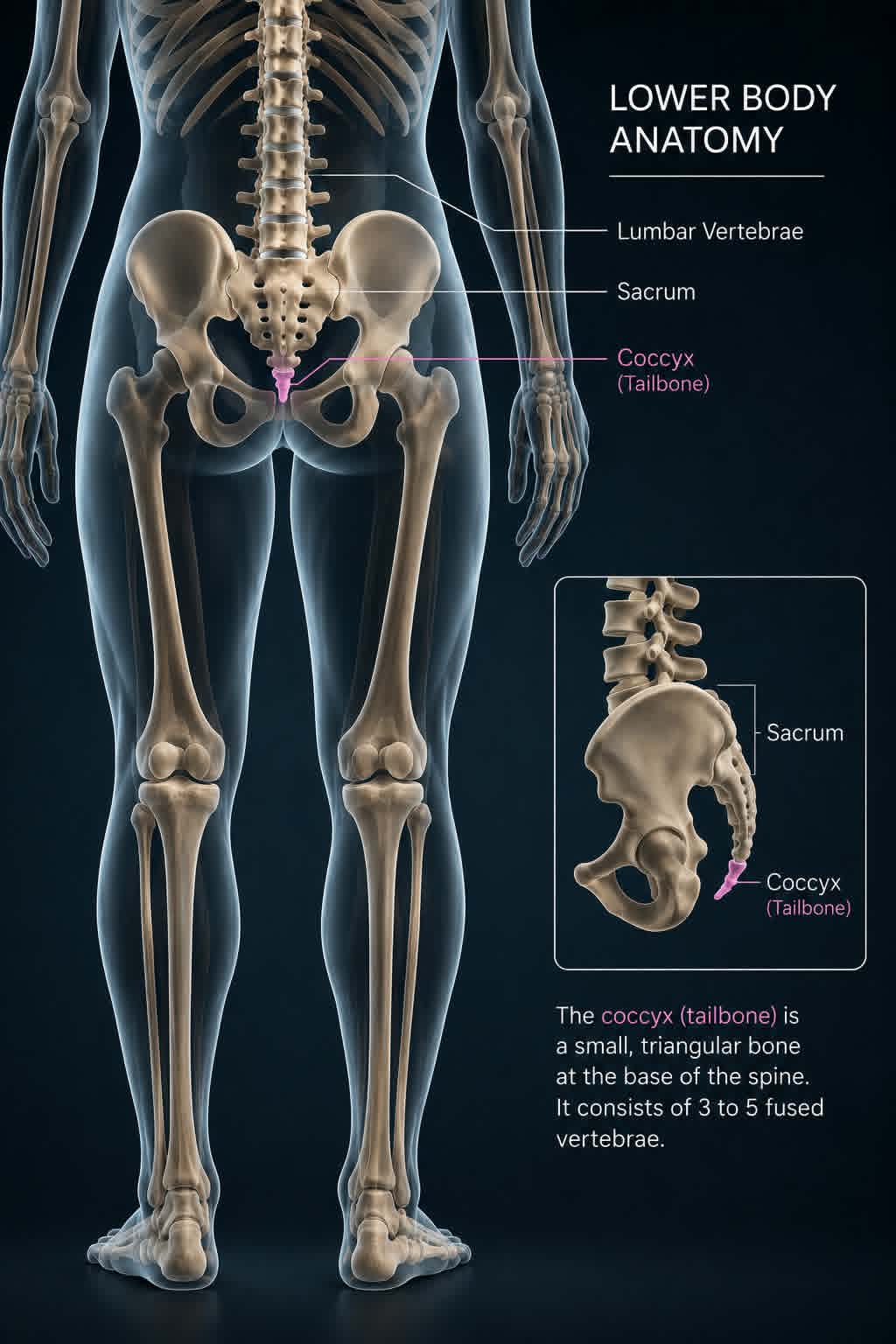 meme of a tailbone, pelvis and sacrum